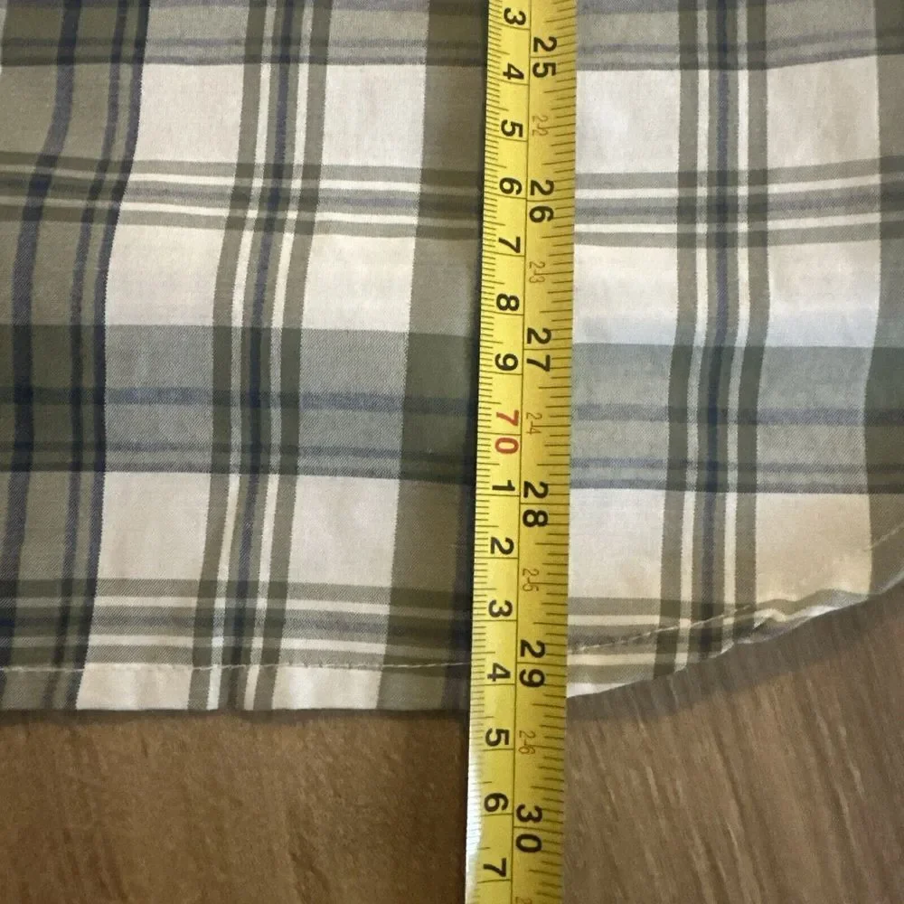 Architect Men's Short Sleeve Button Down‎ Shirt Plaid Sage Size Small NEW - Picture 9 of 9